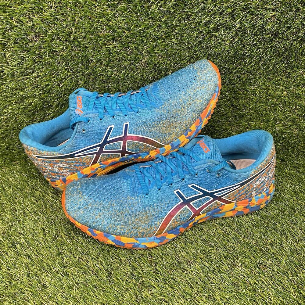 ASICS Shoes Mens Size 12 Blue Orange GEL-DS Trainer 26 Running Duomax 1011B241